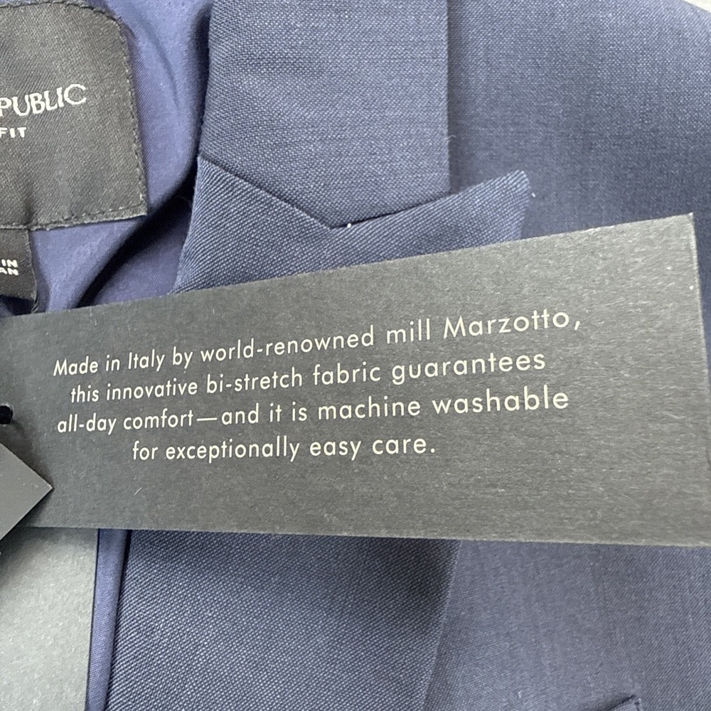 Banana Republic Classic Fit Blue Blazer 2‎ Marzotto Italian Wool Blend Workwear - Picture 6 of 16